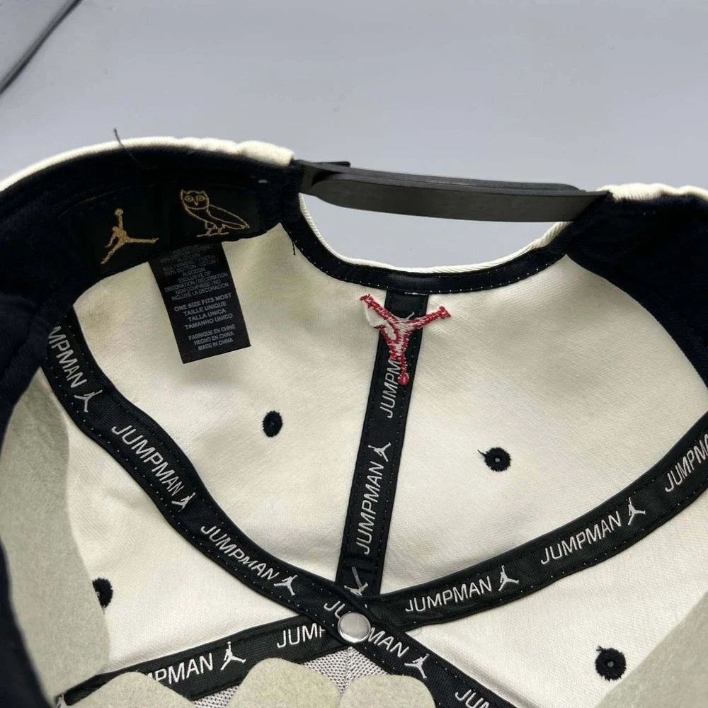 October's Very Own OVO x Air Jordan Hat Men White Jumpman Snap‎ Back Cap New